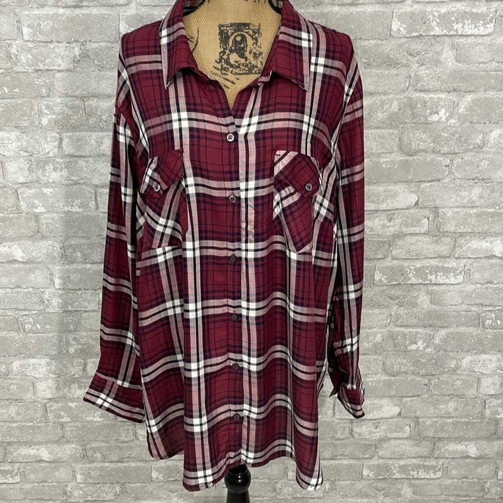 Jessica Simpson Petunia Ivy Plaid Button Down Shirt